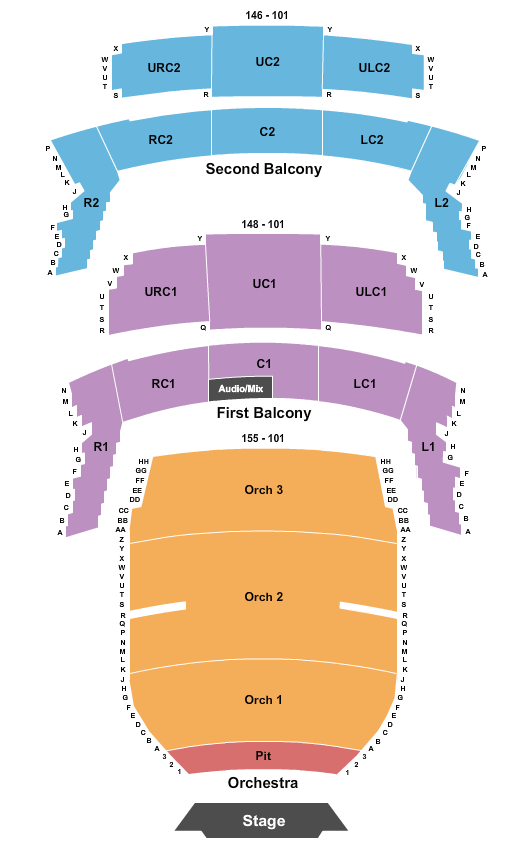 Bass Concert Hall SIX Seating Chart